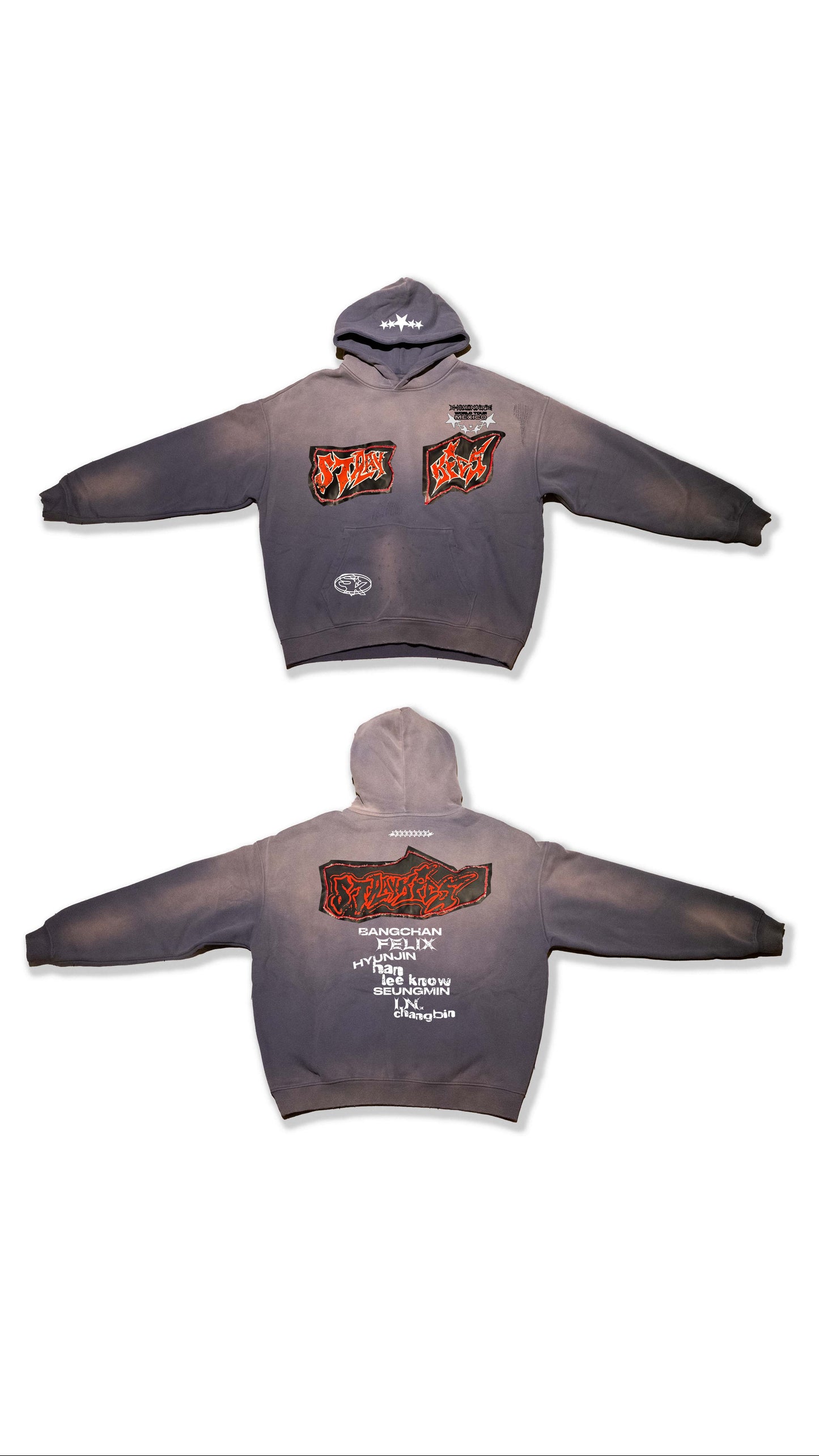 Stray Kids Sudadera Hoodie Oversize Lavada