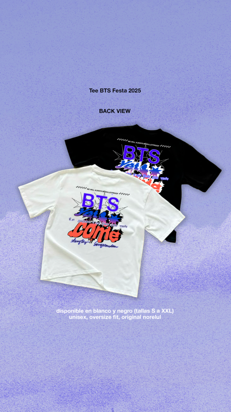 Playera BTS Edición Festa