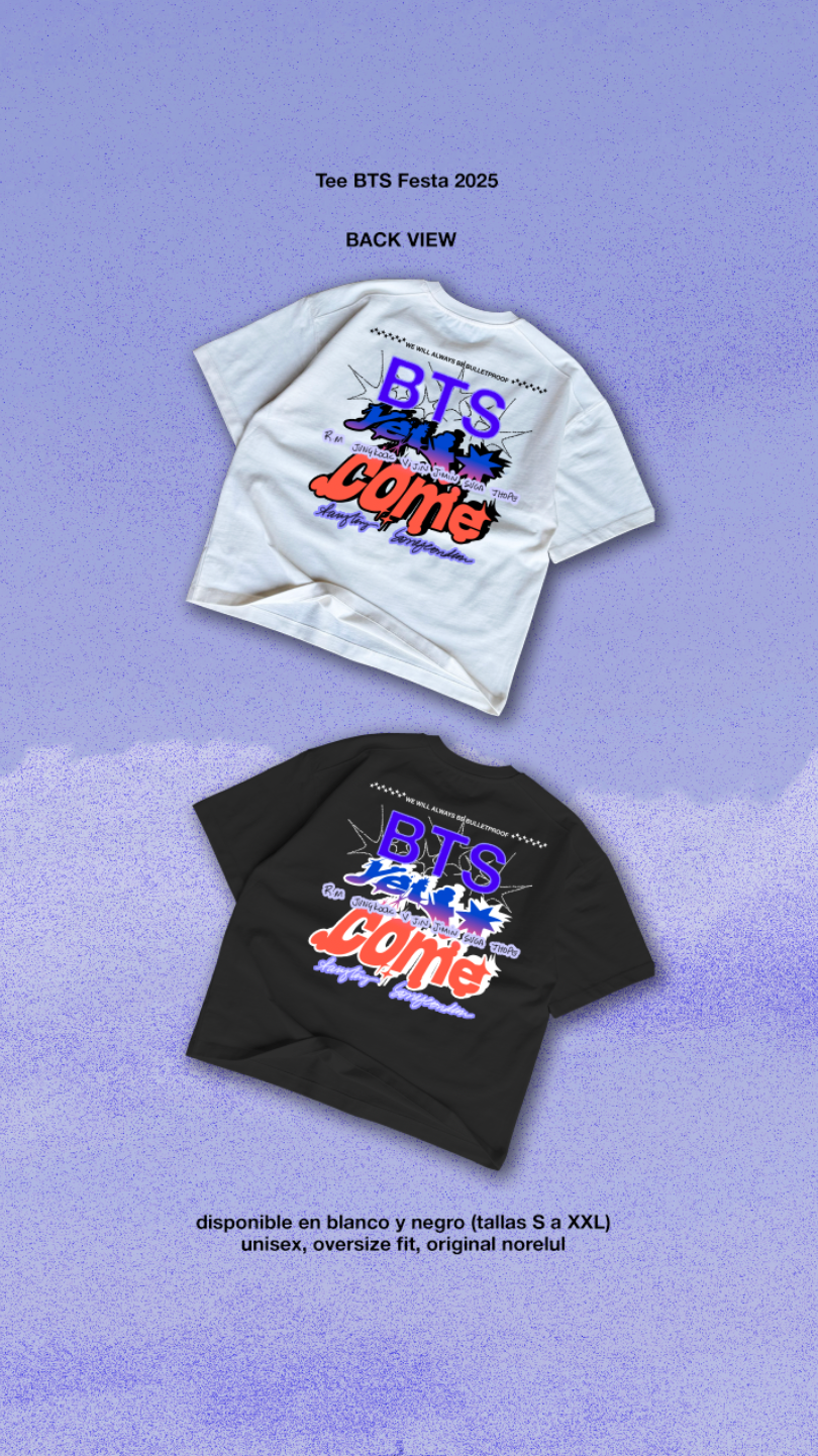 Playera BTS Edición Festa