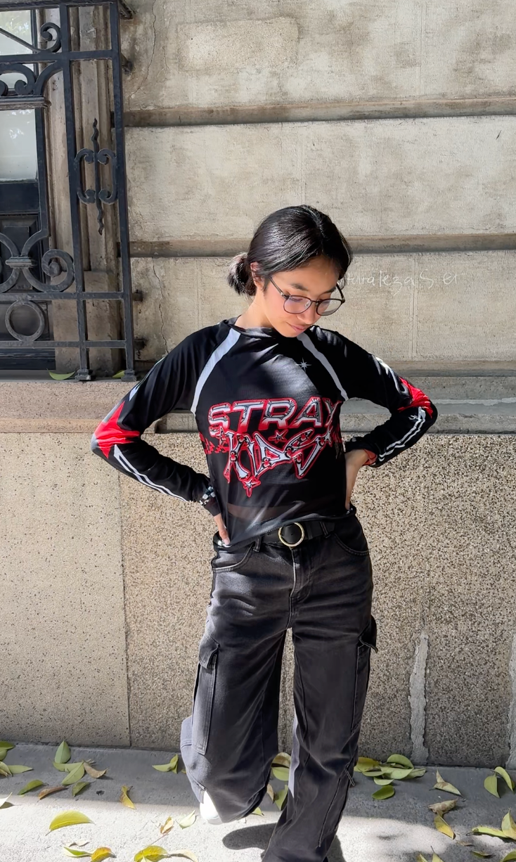 Stray Kids Playera Mesh Racer