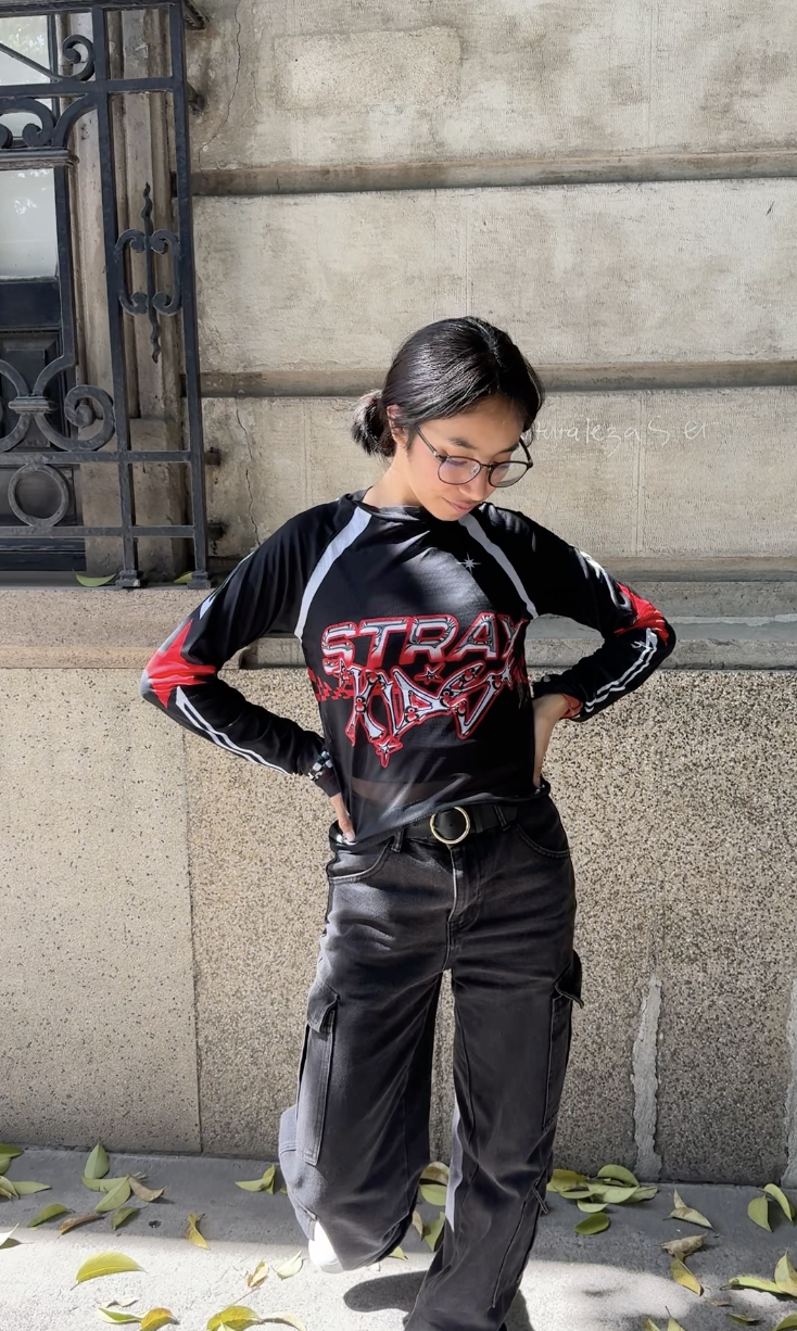 Stray Kids Playera Mesh Racer