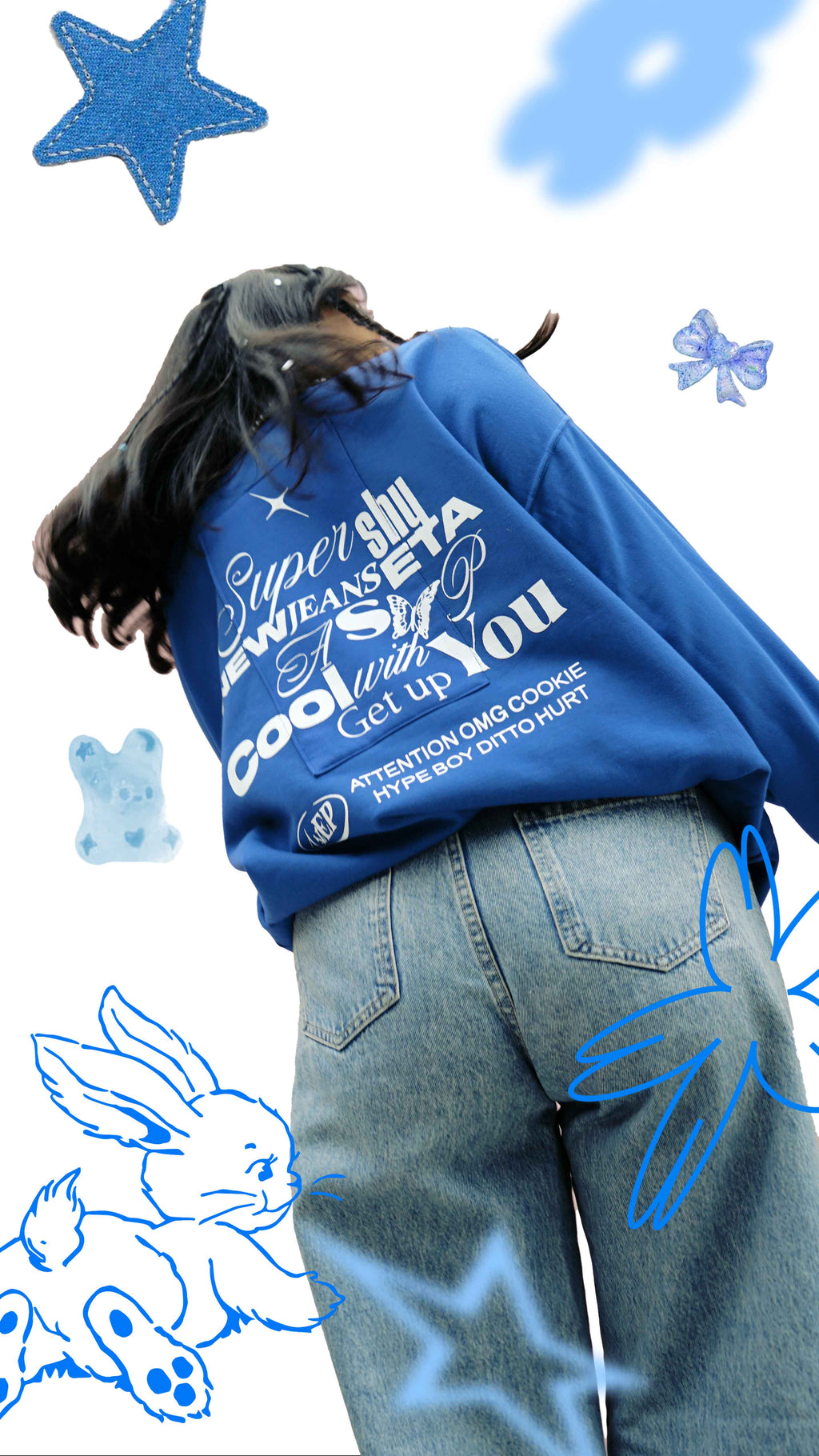 NewJeans Sweat Sudadera Bordado