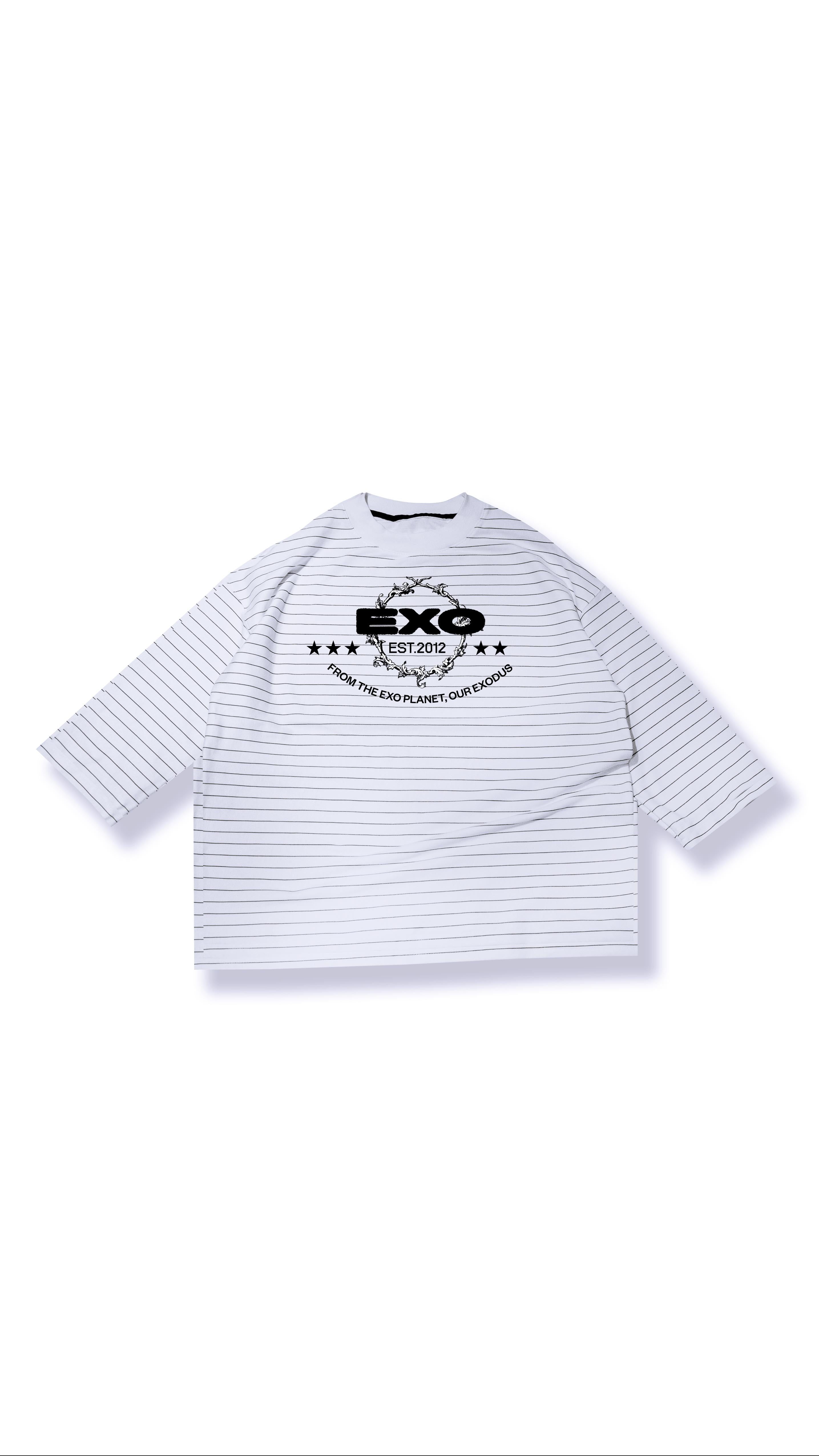 Playera Rayas Blanca Stray Kids, Exo, Nct127, P1Harmony