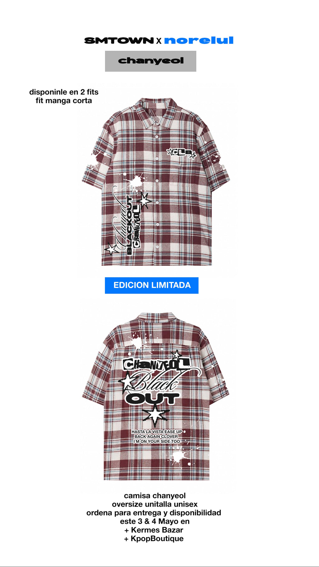 Exo/ Nct127 Camisa Oversize