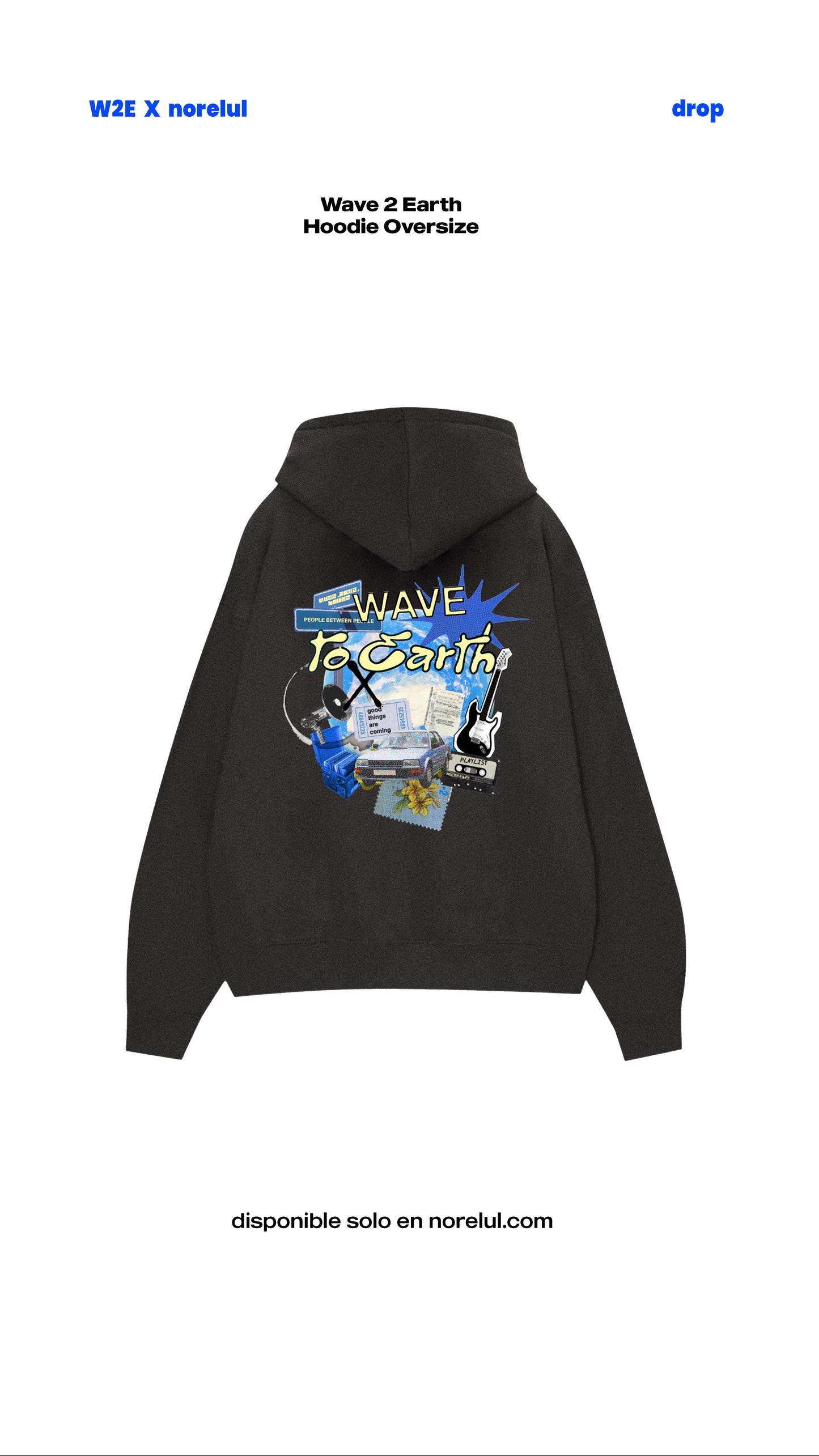 Wave To Earth Hoodie Sudadera Oversize