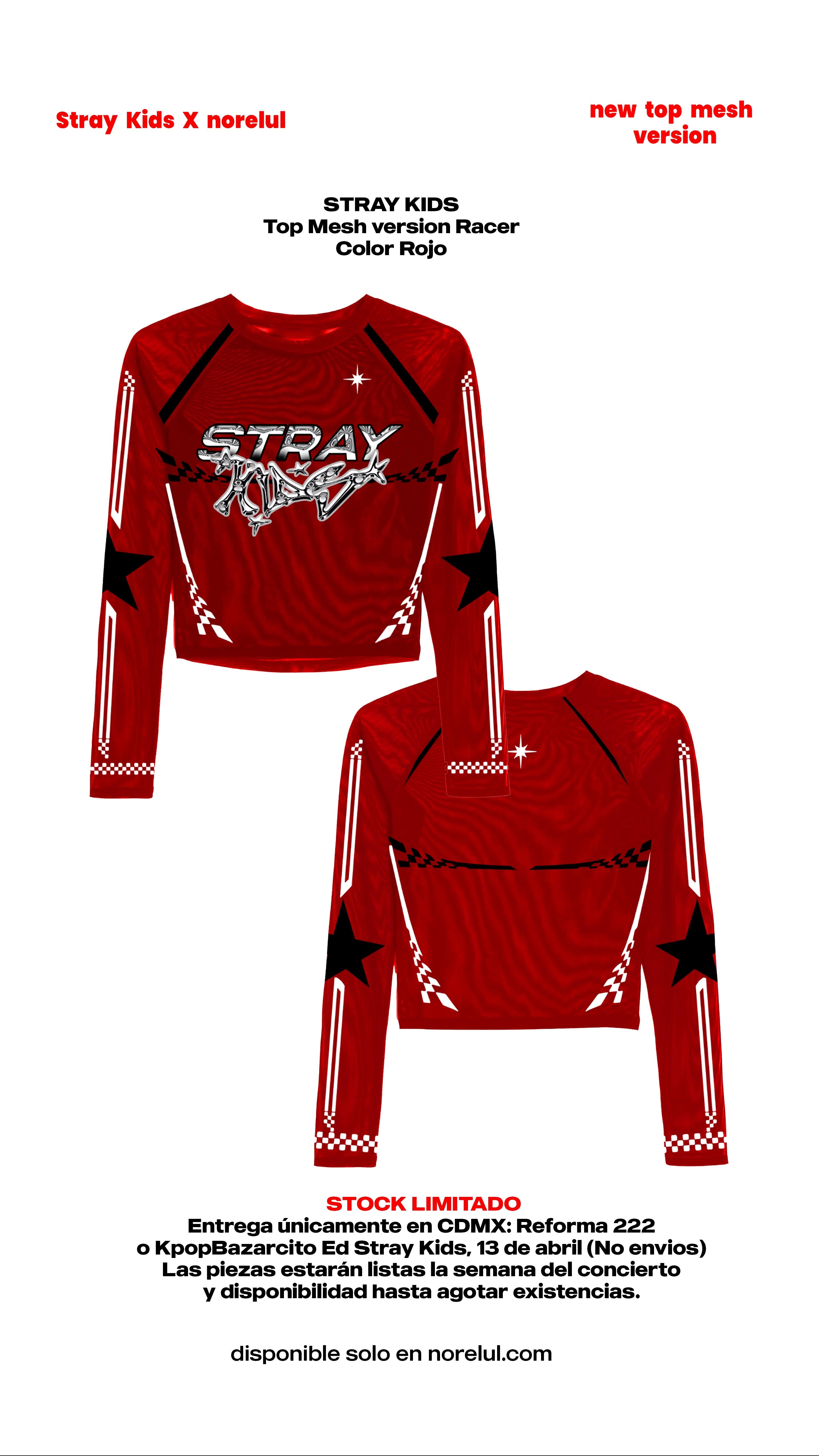 Stray Kids Playera Mesh Racer