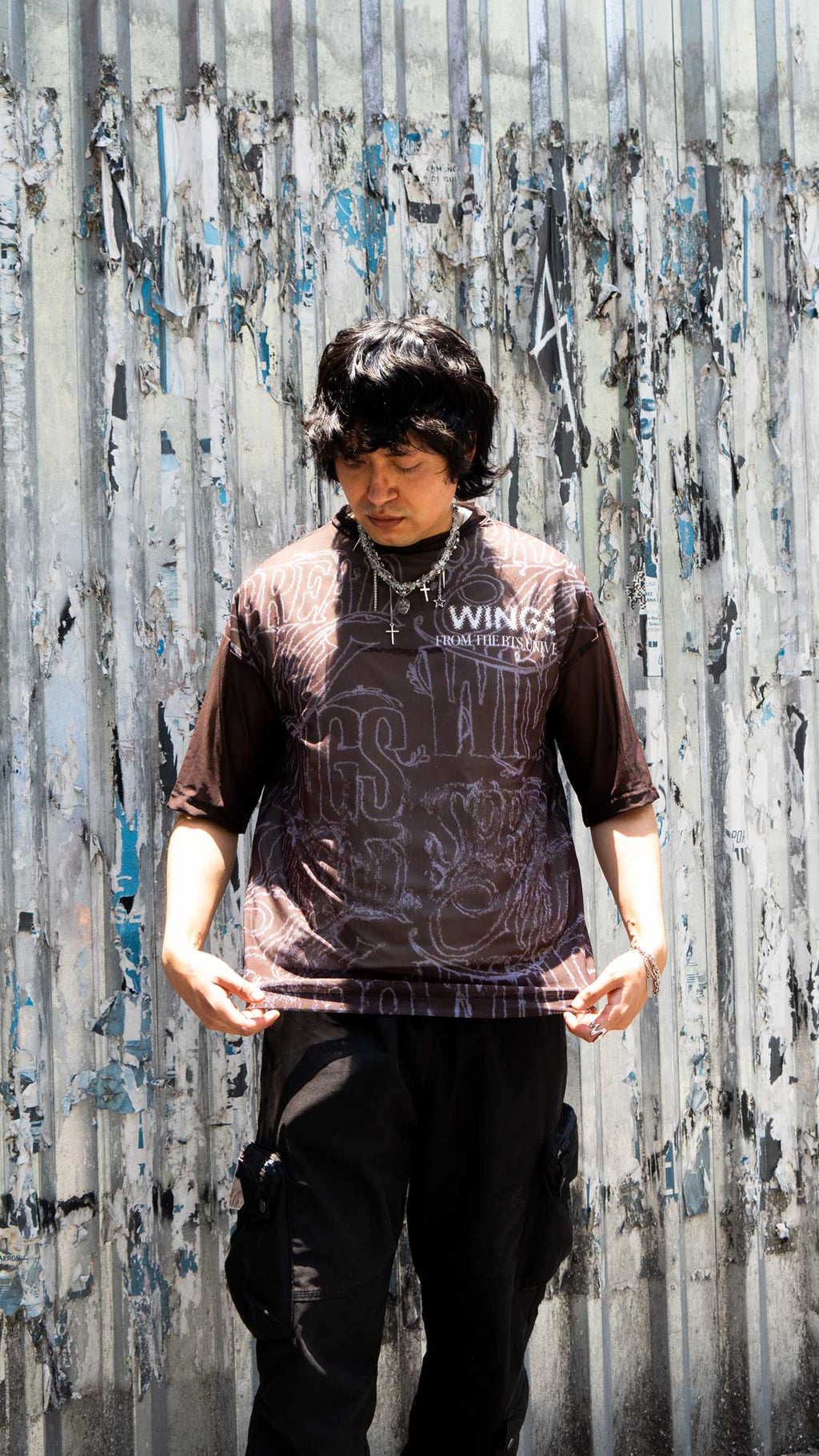 Shadow Wings Mesh Oversize Tee | WINGS Pt1 BTS