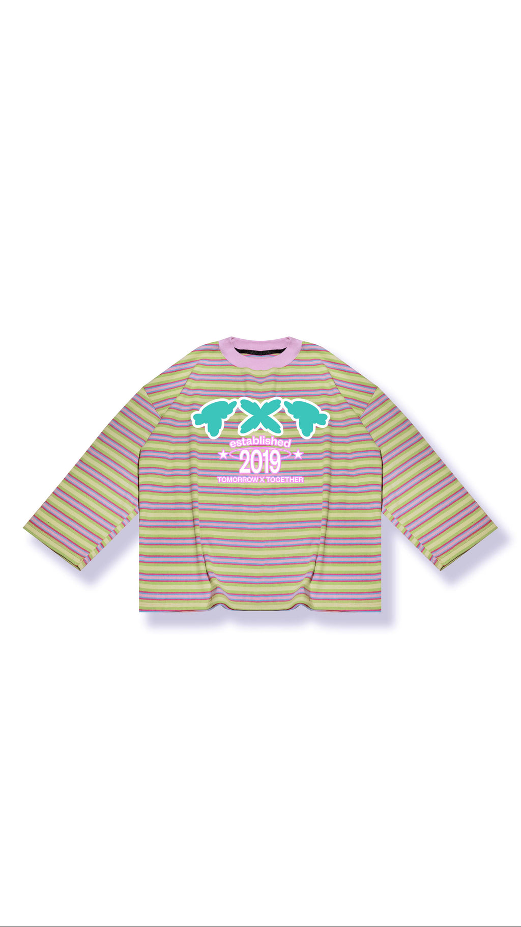 Playera Rayas Pastel Seventeen, Nctdream, Txt, Newjeans