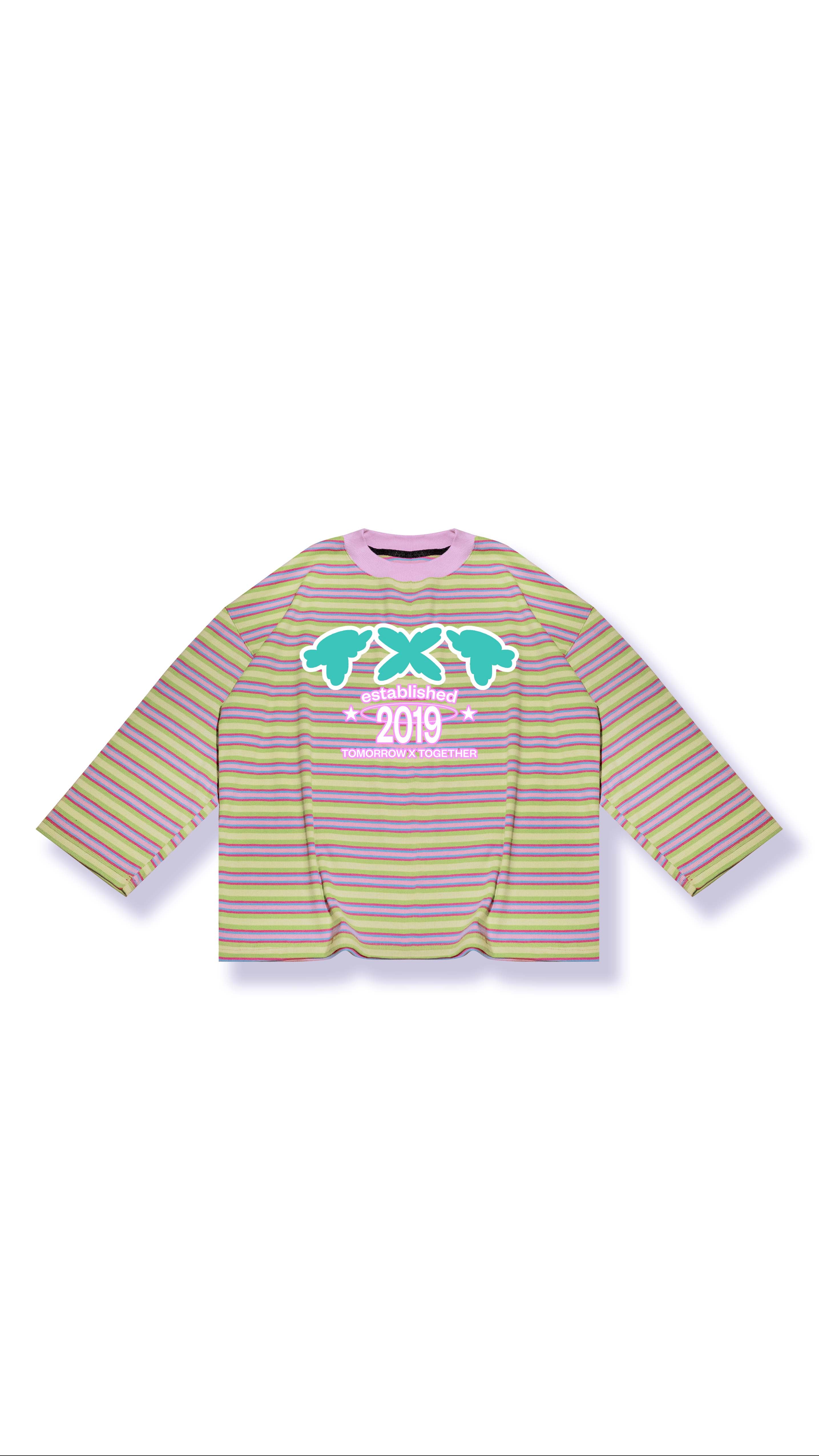 Playera Rayas Pastel Seventeen, Nctdream, Txt, Newjeans