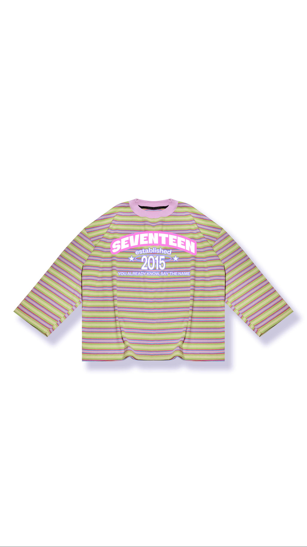 Playera Rayas Pastel Seventeen, Nctdream, Txt, Newjeans
