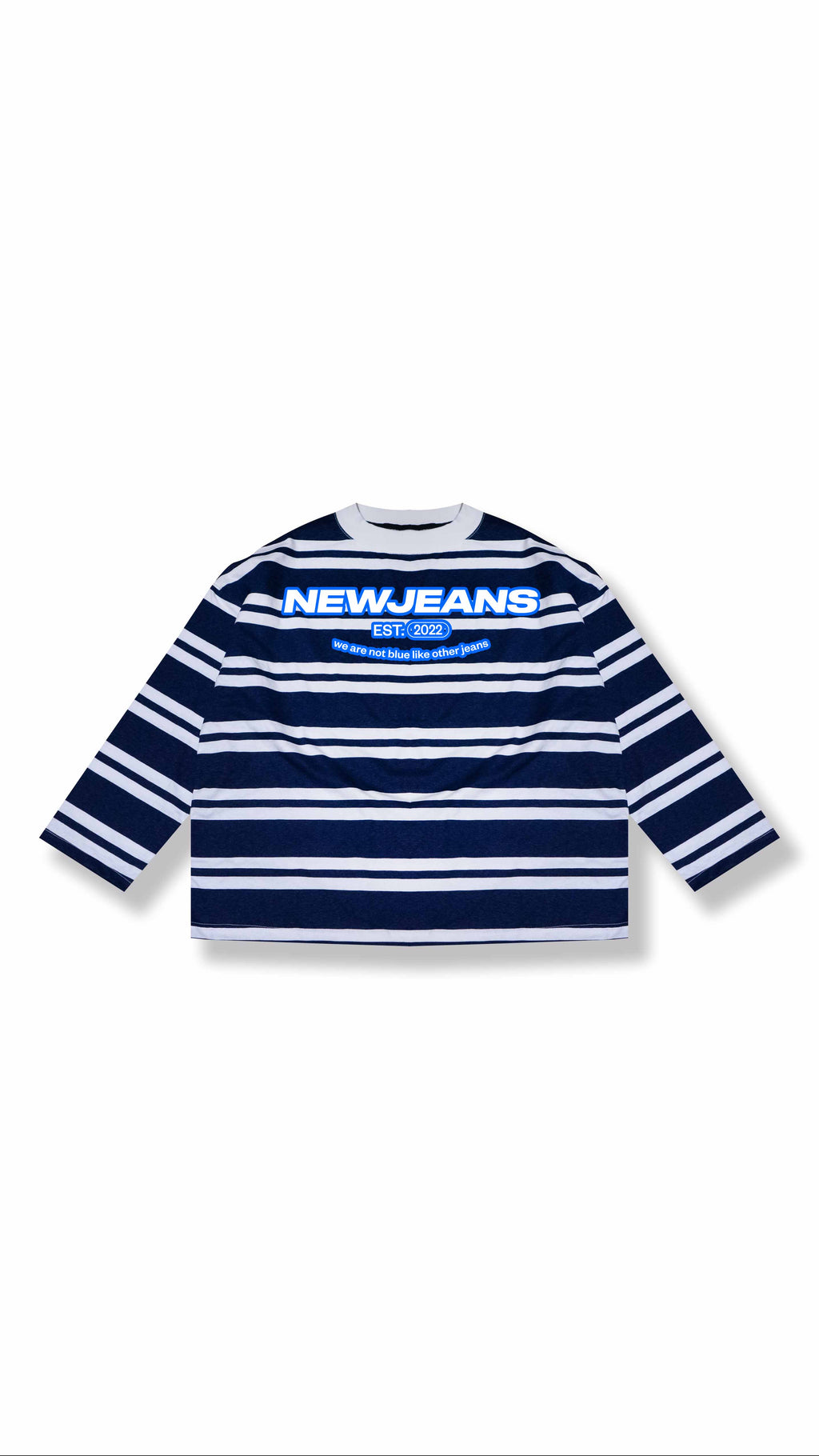 Playera Rayas Azul Super Junior, Newjeans