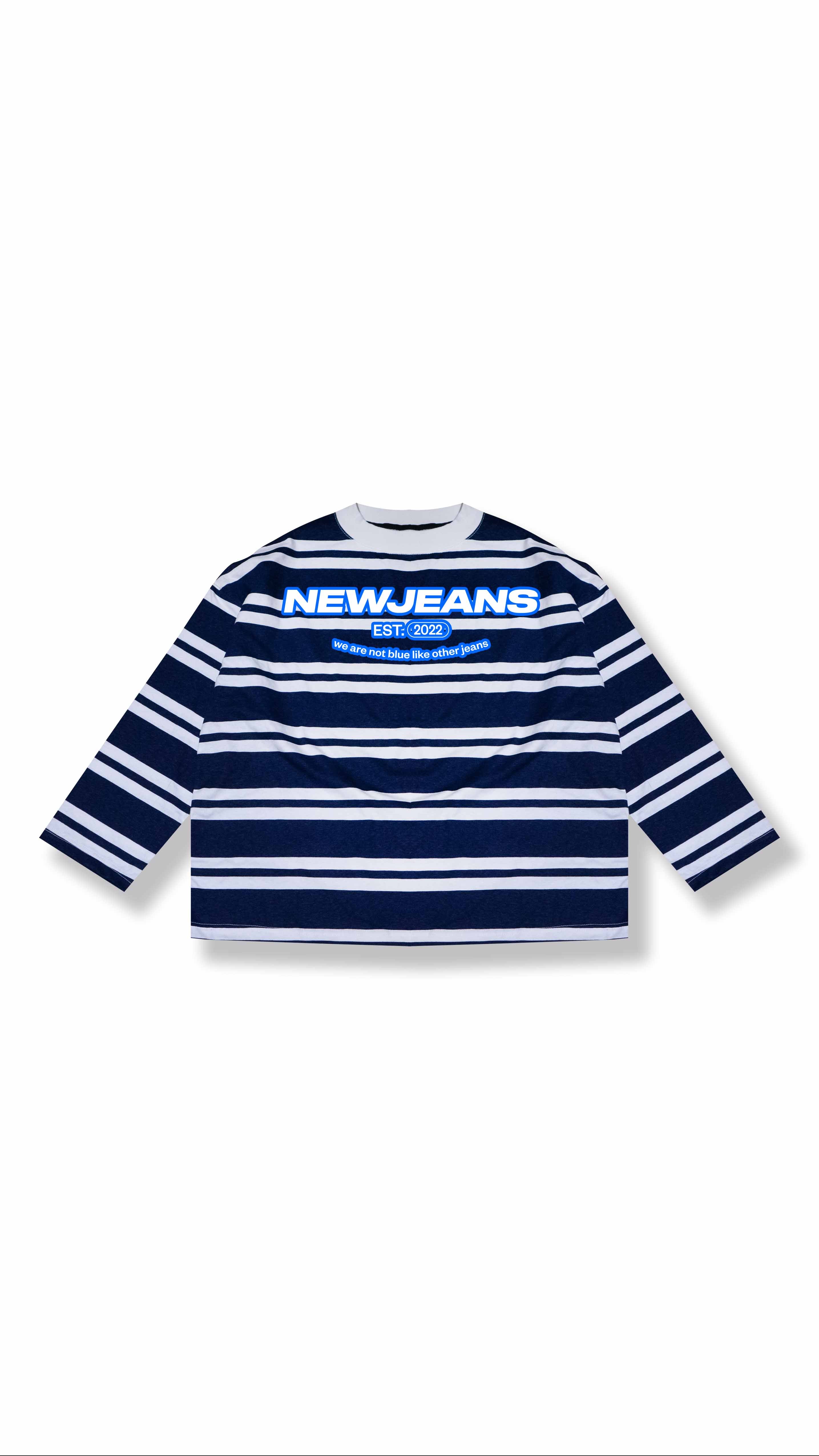 Playera Rayas Azul Super Junior, Newjeans