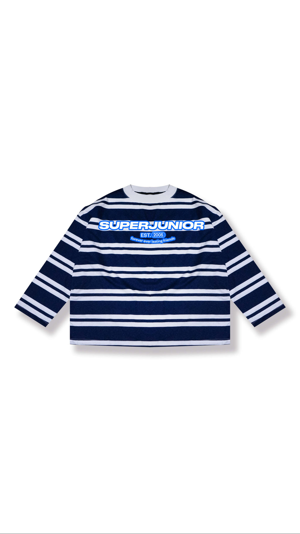 Playera Rayas Azul Super Junior, Newjeans