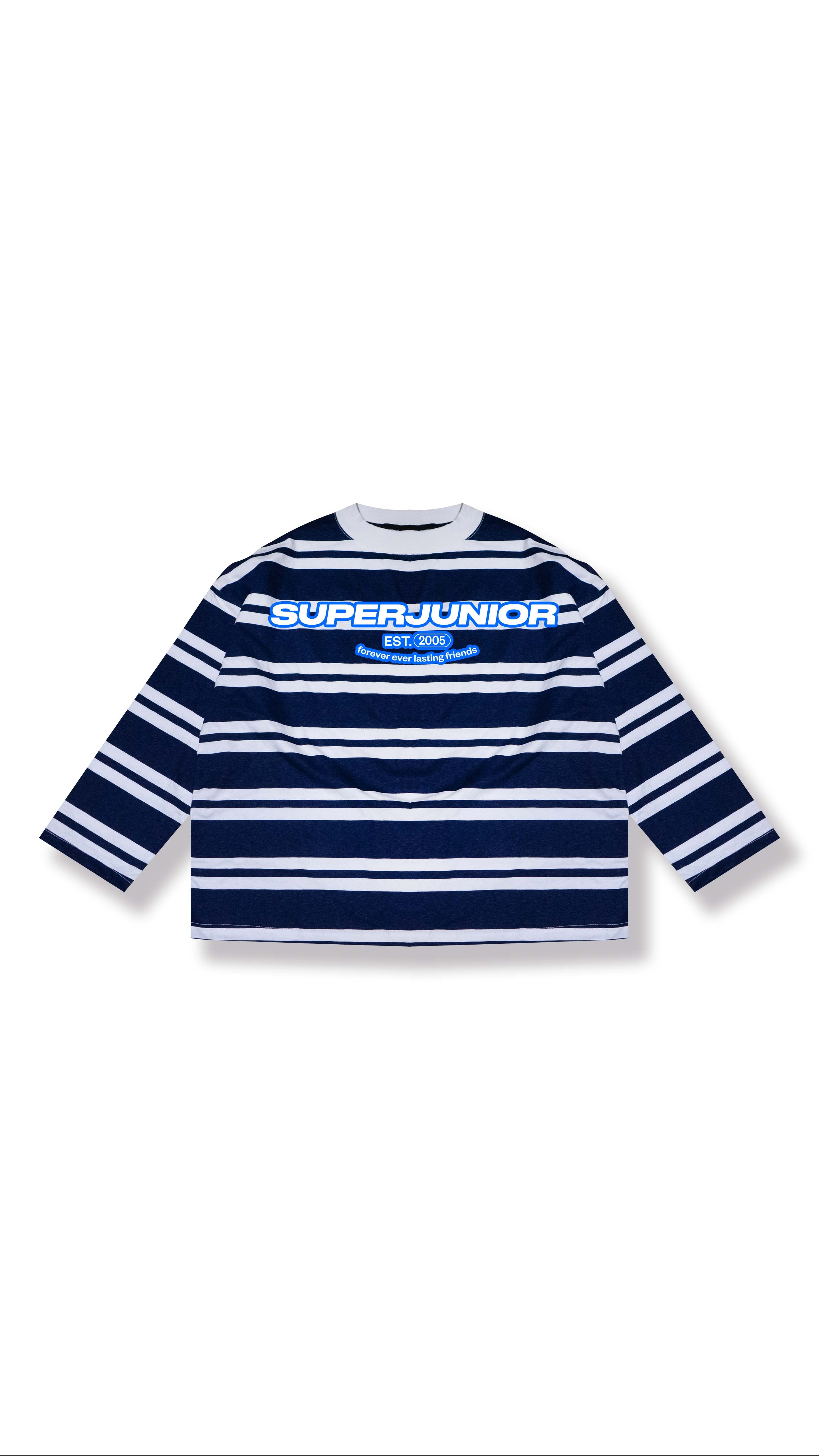 Playera Rayas Azul Super Junior, Newjeans