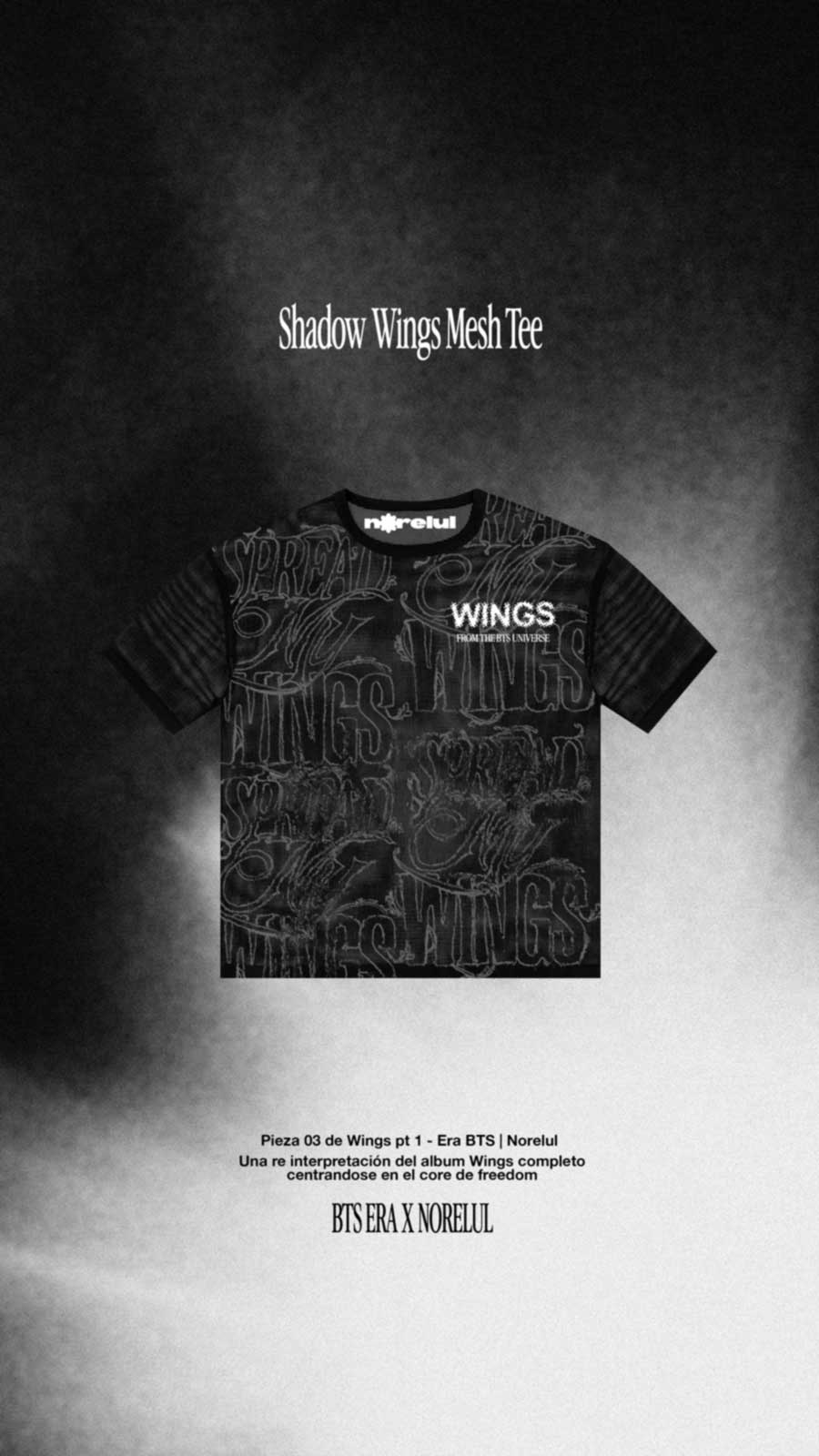 Shadow Wings Mesh Oversize Tee | WINGS Pt1 BTS