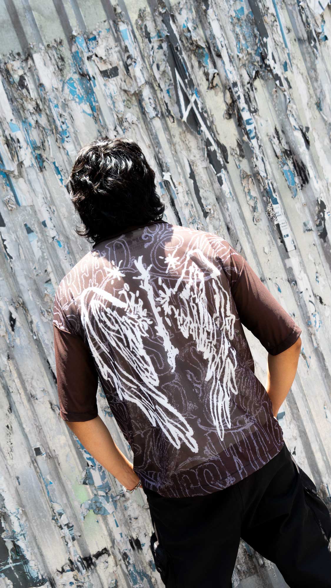 Shadow Wings Mesh Oversize Tee | WINGS Pt1 BTS