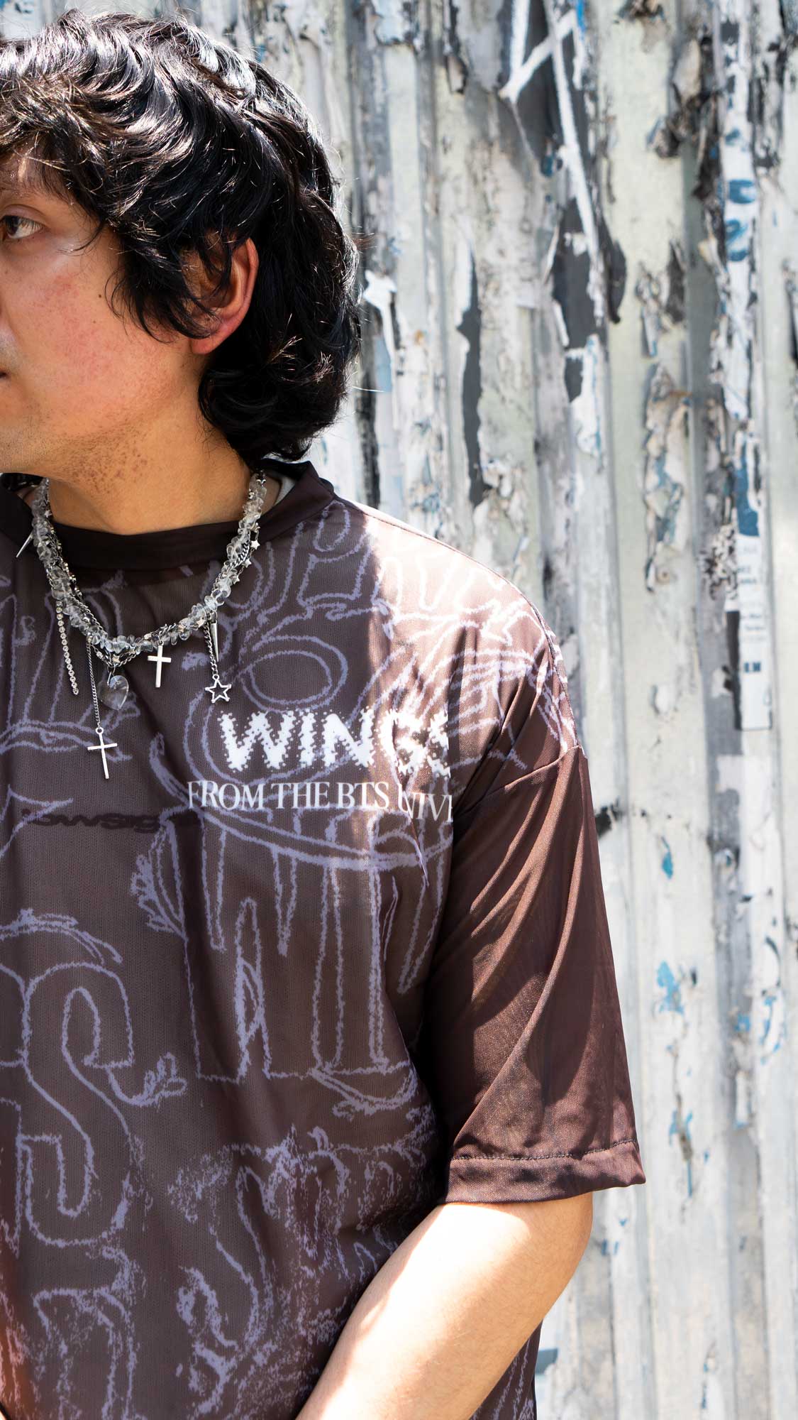 Shadow Wings Mesh Oversize Tee | WINGS Pt1 BTS